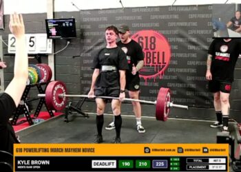 Kyle Brown 225 kg Deadlift 618 Powerlifting March Mayhem Novice