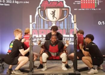 Lorenzo Wright's 352.5 kg Squat at the 2026 USA Powerlifting Arnold Sports Festival Raw Challenge