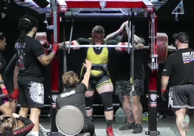 WPPL Pro World Champion Ryan Tromm prepares to squat at the 2026 Arnold Sports Festival