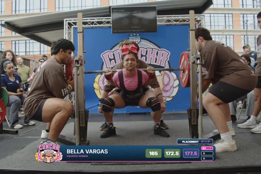 Bella Vargas' 177.5 kg Squat at the Powerlifting America Concha Classic