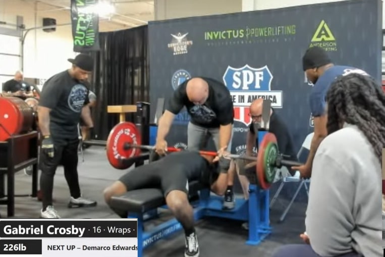 Gabriel Crosby Benches 226 lbs at the Windy City Spring Classic