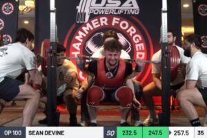 Sean Devine Squats 257.5 kg and wins Best Overall Male Lifter at the USAPL Hammer Forged Classic
