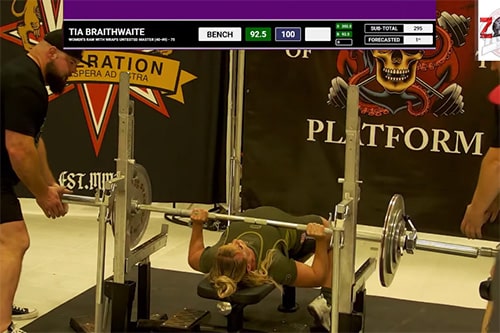 Tia Braithwaite Benches 100 kg on Day 2 of the Pirates of the Platform ‘26 Powerlifting Meet