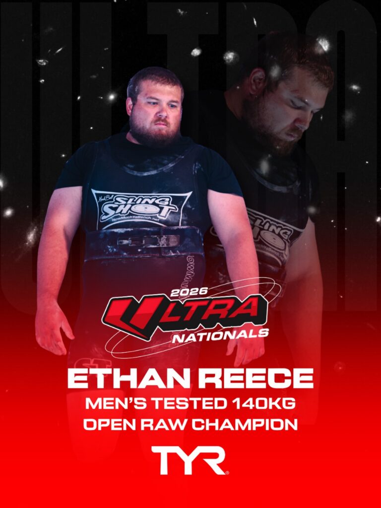 Ethan Reece - Men's 140kg Open Raw Champion
