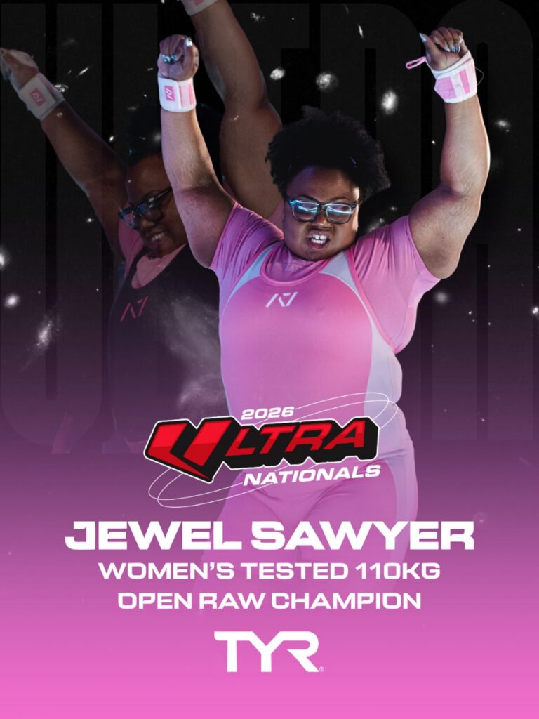 Jewel Sawyer - Women’s Tested 110kg Open Raw Champion