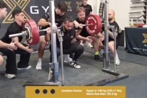 Jonathan Santos' 200 kg Squat at the XGYM Strength Trial Novice Powerlifting Competition
