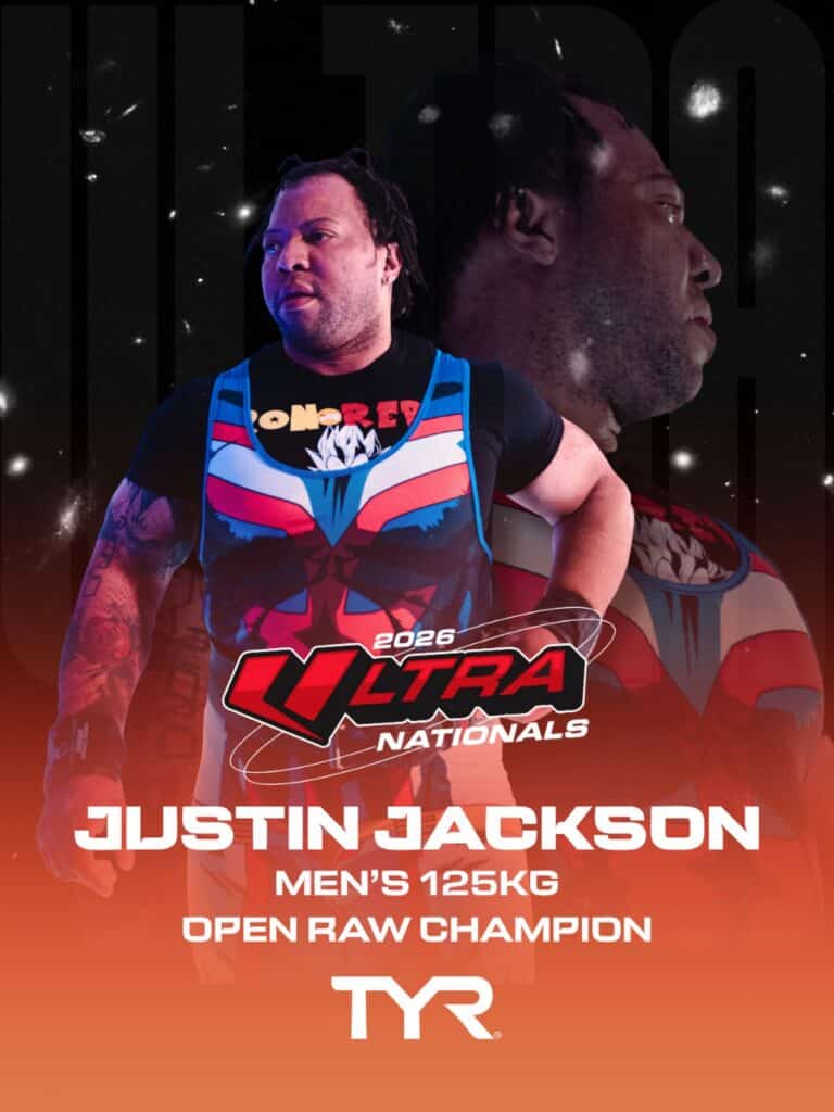 Justin Jackson - Men's 125kg Open Raw Champion