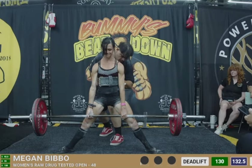 Megan Bibbo's 132.5 kg Deadlift at the SBSC Bummy’s Beatdown 3