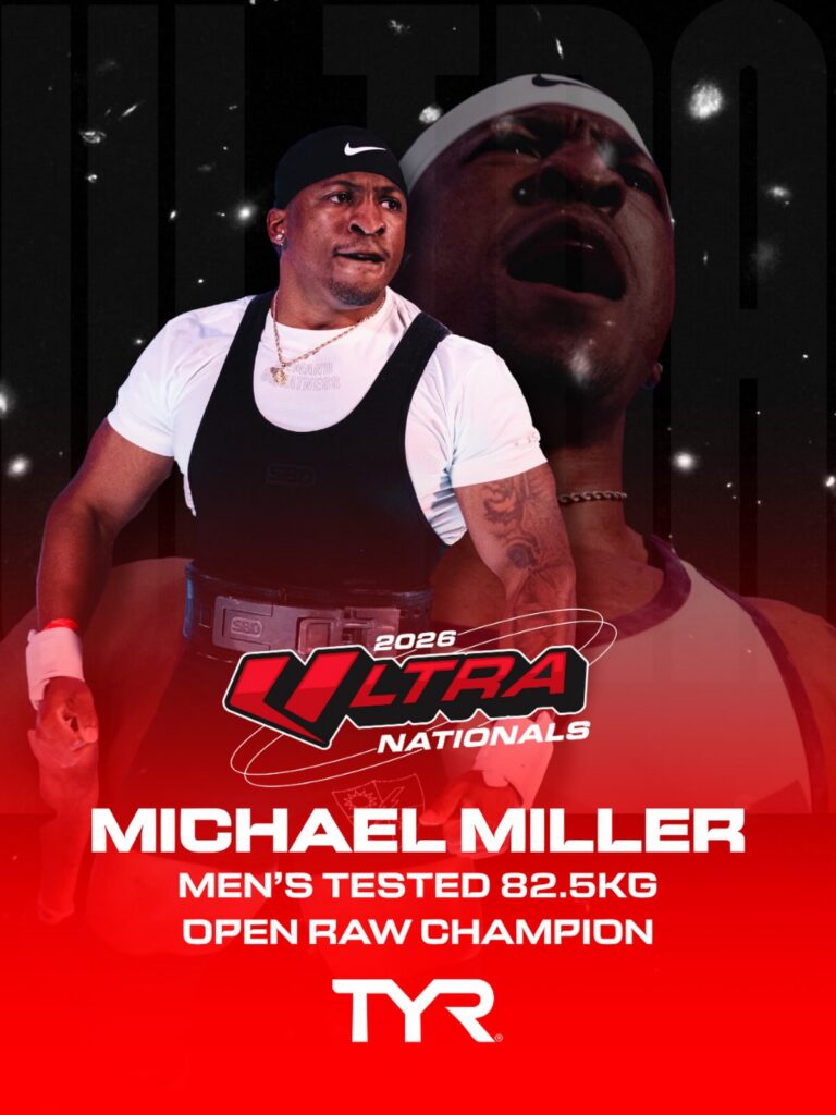 Michael Miller - Men’s Tested Raw 82.5kg Champion