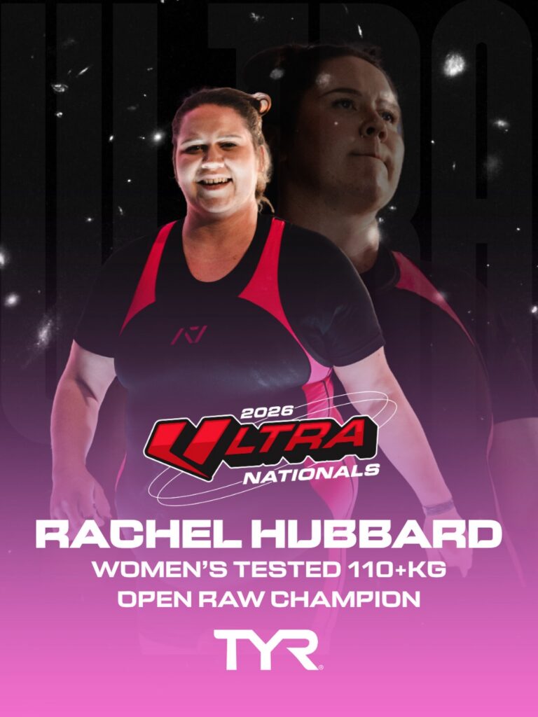 Rachel Hubbard Wins Women's 110+kg Tested Open Raw Champion Title
