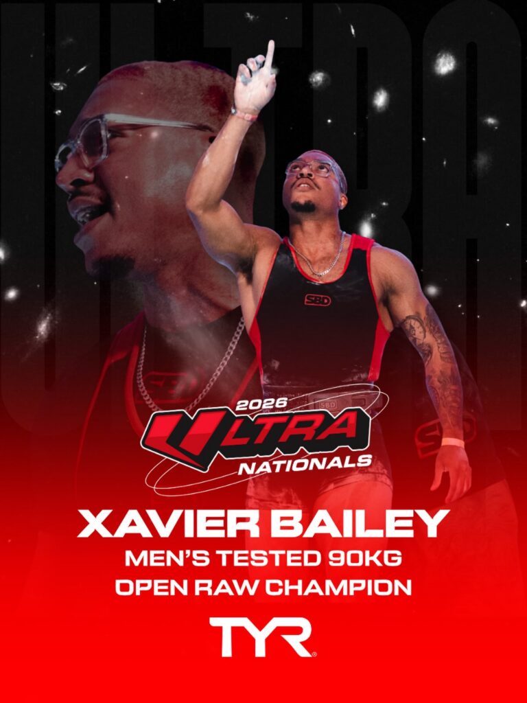 Xavier Bailey wins USPA Ultra Nationals Men’s Tested 90kg Open Raw Division