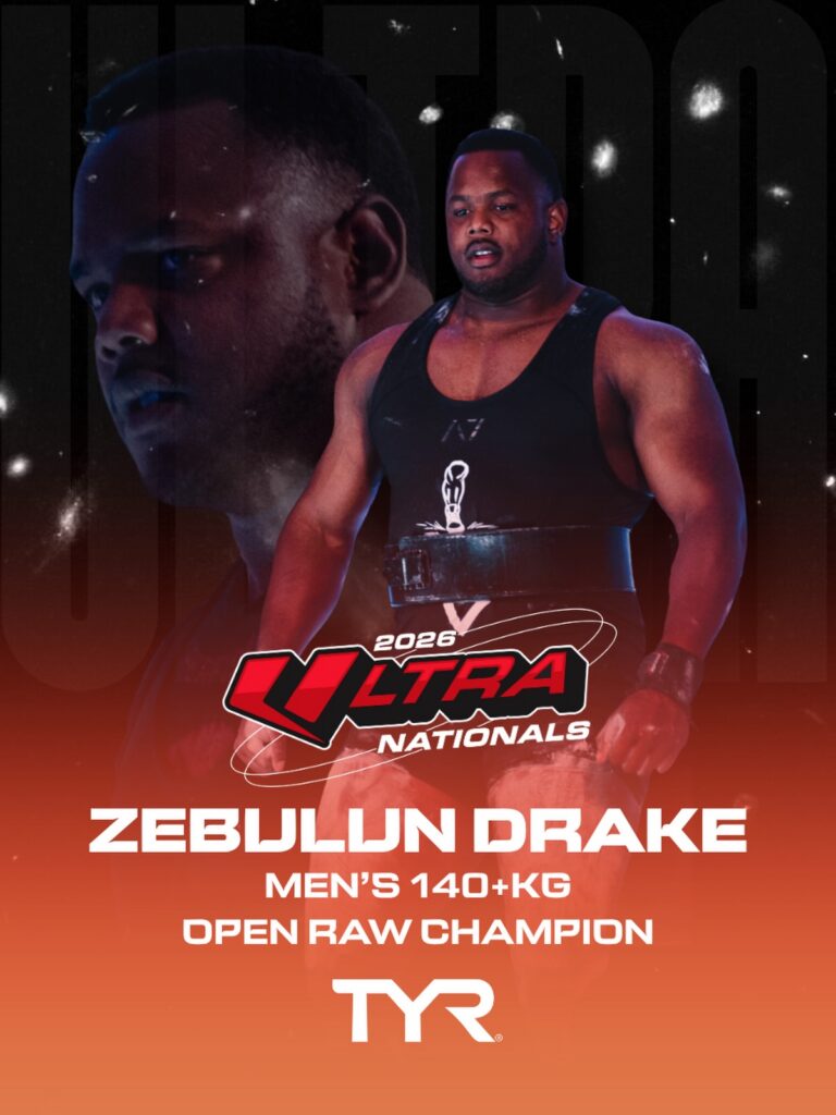 Zebulun Drake Claims the Men's 140+kg Open Raw Champion Title