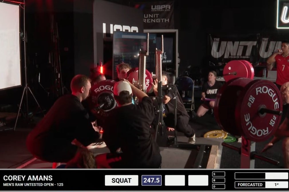 Corey Amans 247.5 kg Squat at the Mad Max Lifts Powerlifting Meet