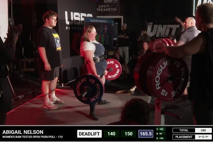 Abigail Nelson's 165.5 kg Deadlift at the Mad Max Lifts Powerlifting Meet